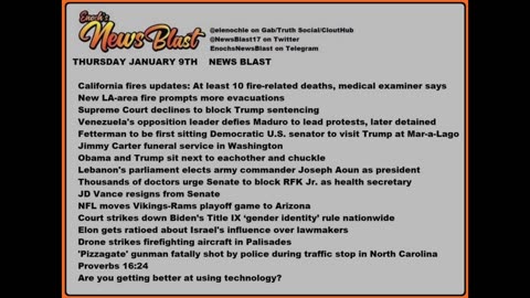 Thursday, January 9, 2025 News Blast