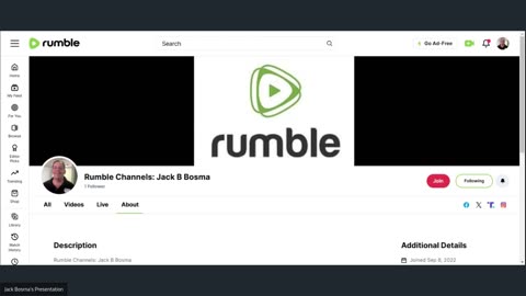 Rumble Channels: Jack B Bosma