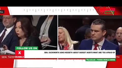 Sen Duckworth humiliates herself during senate confirmation hearing of Pete Hegseth