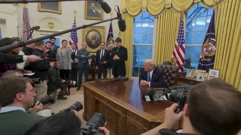 President Trump Signs Executive Orders in the Oval Office, Feb. 11, 2025