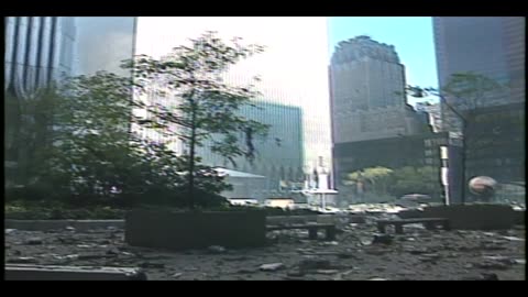 911 WTC 7 South Face From The Plaza Before The Towers Collapse