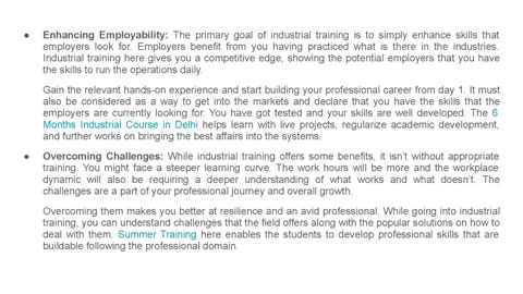 6 Months Industrial Training: Your Gateway to Professional Success
