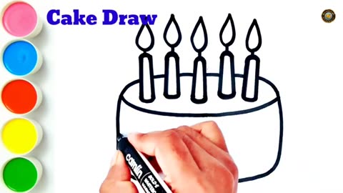 HOW TO DRAW CUTE CAKE.|| ARYA DRAWING ART || BIRTHDAY CAKE DRAWING EASY || STEP BY STEP CAKE DRAWING