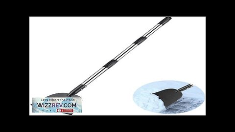 Snow Shovel Ice Scraper Tool for DrivewayFloor Scraper Long Handle Heavy Duty Review