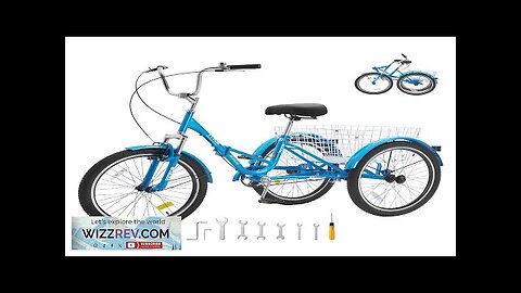 VEVOR Folding Adult Tricycle 24-Inch Adult Folding Trikes Carbon Steel 3 Wheel Review