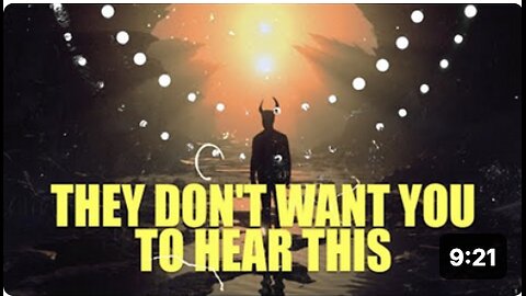 LISTEN CAREFULLY! THEY DON'T WANT YOU TO HEAR THIS