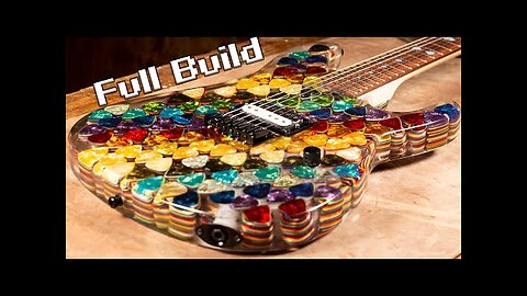 Electric GUITAR made of GUITAR PICKS and Epoxy Resin