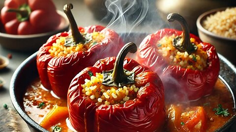 Stuffed Peppers with Rice and Minced Meat