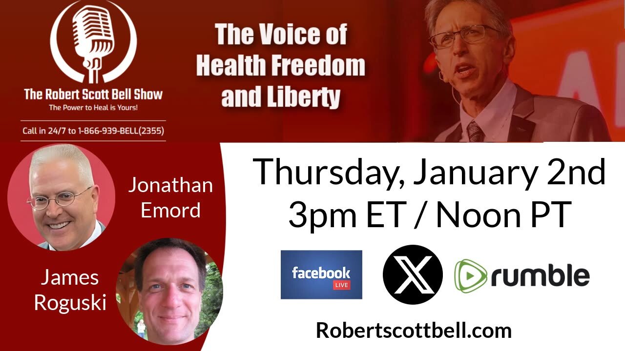 Jonathan Emord, Terror attacks, Medical Freedom Divide, Media Deception, James Roguski, NOT Safe And NOT Effective, Thyroidinum - The RSB Show 1-2-25