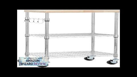 Amazon Basics Kitchen Storage Microwave Rack Cart on Caster Wheels with Adjustable Review