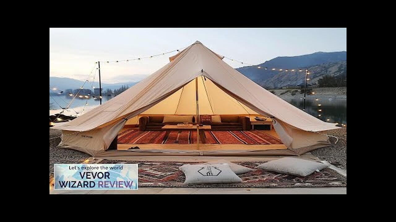 VEVOR 12 Person Canvas Glamping Bell Tent Breathable Waterproof Large Yurt Tent Review