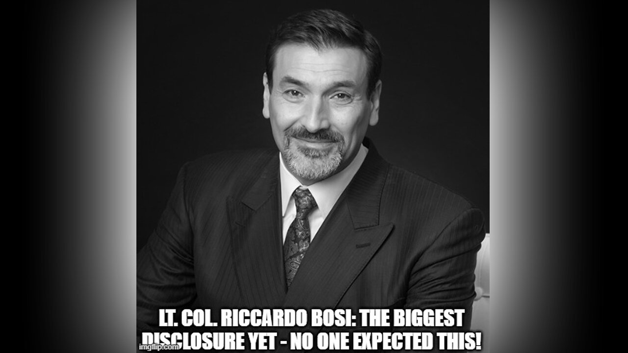 Lt. Riccardo Bosi The BIGGEST Disclosure Yet > No One Expected This