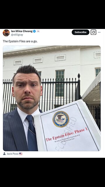 The Epstein Files are a go. The ruling class is sweating!