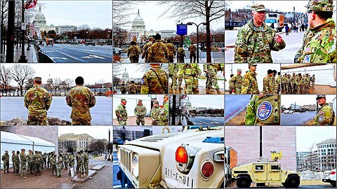 National Guard soldiers set up security ahead of the 60th presidential inauguration!