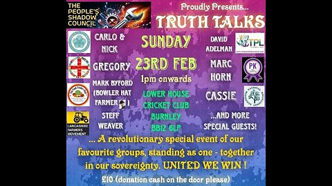 Live from Truth Talks The PSC & Lancashire Farmers Movement - Burnley 23.02.2025