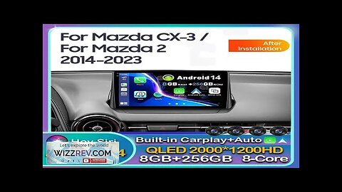 Android 14 Carplay Auto Car Radio For Mazda CX-3 CX3 Mazda 2 Review