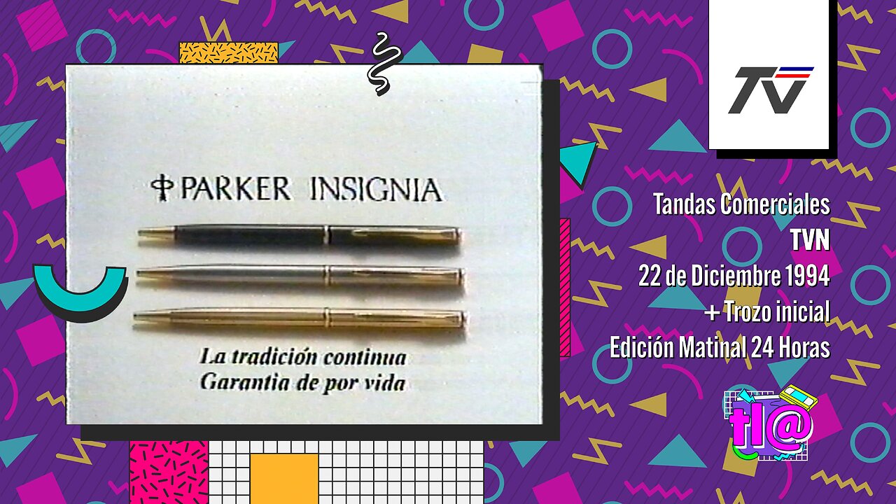 Tanda Comercial TVN (22 de Diciembre 1994) + Trozo inicial Ed. Matinal 24 Horas