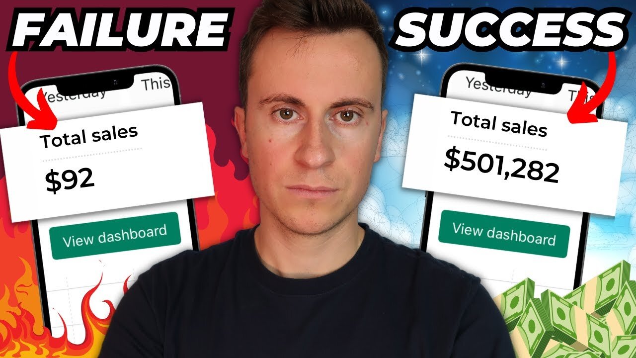 $92 STORE VS $501,282 STORE (THE DIFFERENCE BETWEEN FAILURE & SUCCESS SHOPIFY DROPSHIPPING)