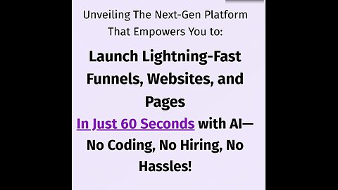 Build Lightning-Fast Funnels & Websites in Under a Minute with Funnels Kickstart