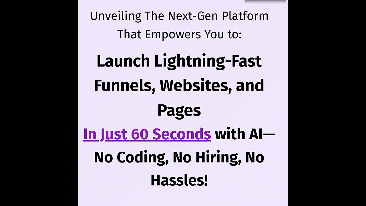 Build Lightning-Fast Funnels & Websites in Under a Minute with Funnels Kickstart