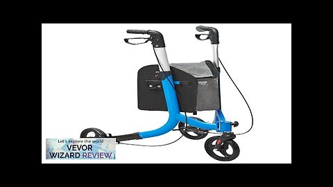 VEVOR 3 Wheels Rollator Walker for Seniors Lightweight Aluminum Foldable Rolling Walker Review