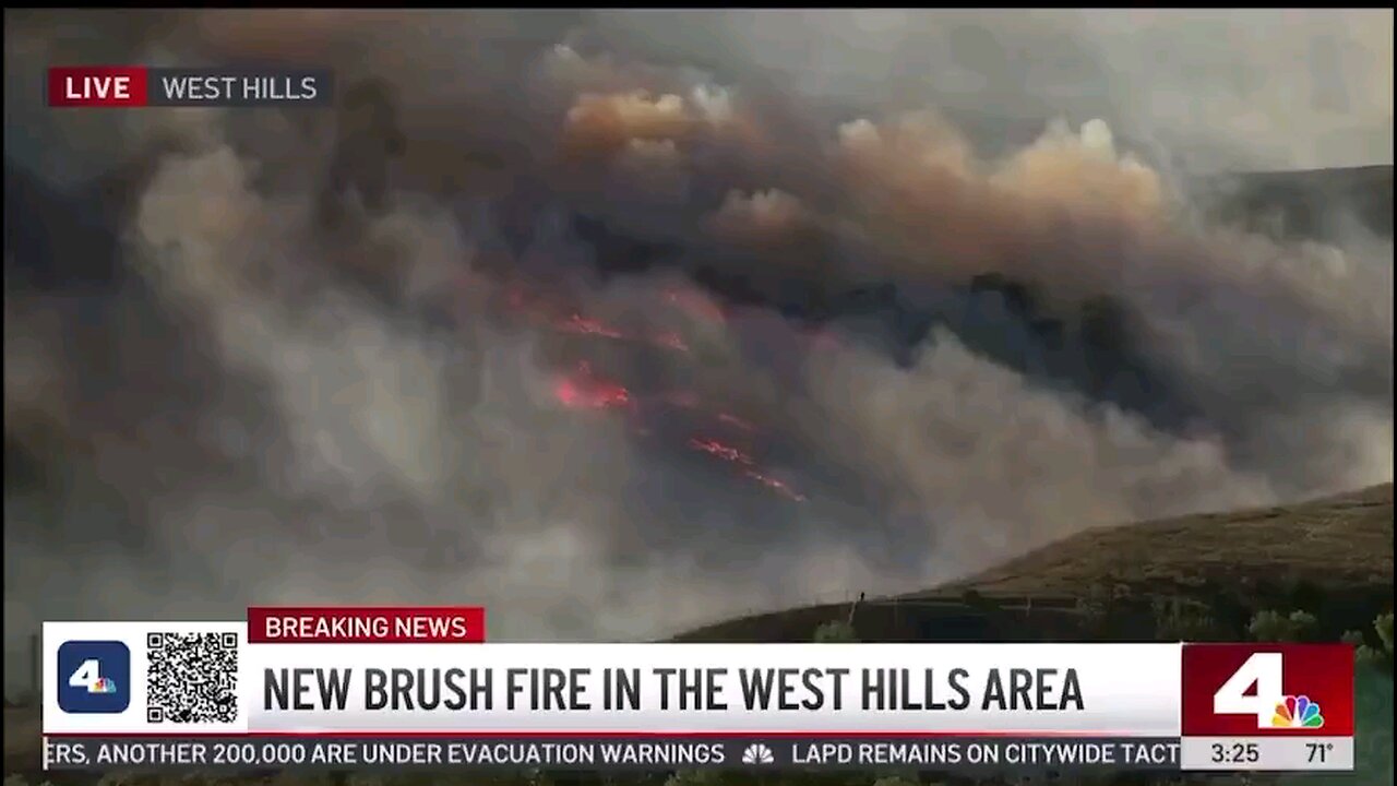 ⚠️The new West Hills Fire in Los Angeles is absolutely EXPLODING