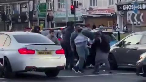 More peaceful Ramadan celebrations in East London last night.