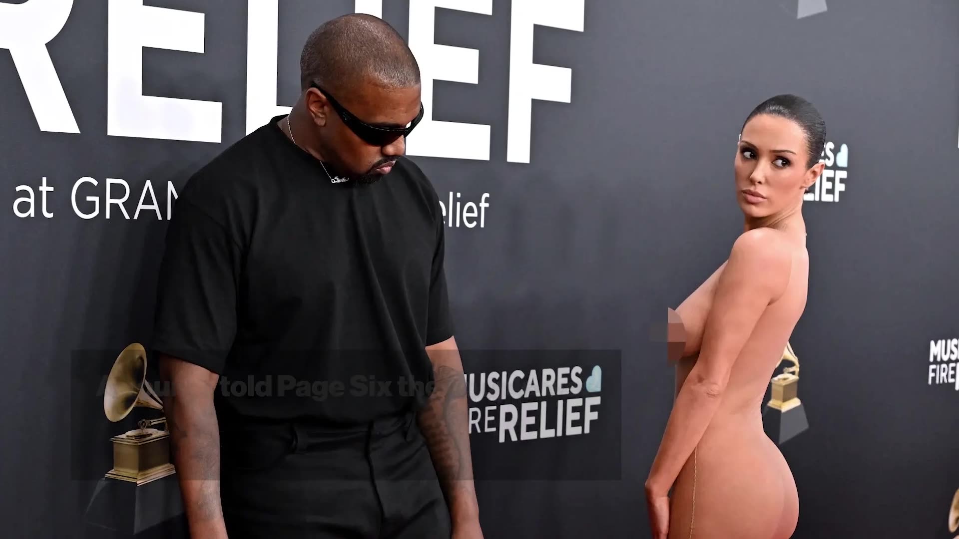 Here's what Kanye West said to wife Bianca Censori during nude Grammys 2025 red carpet appearance