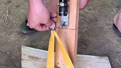 Wooden slingshot creativity