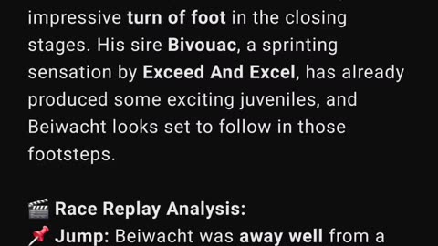 Silver Slipper Post Race Analysis