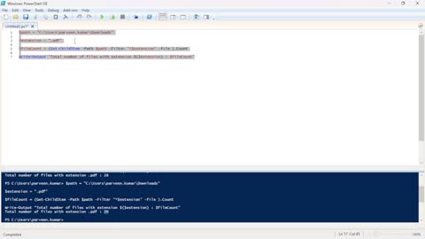 Counting Files with a Specific Extension Using PowerShell