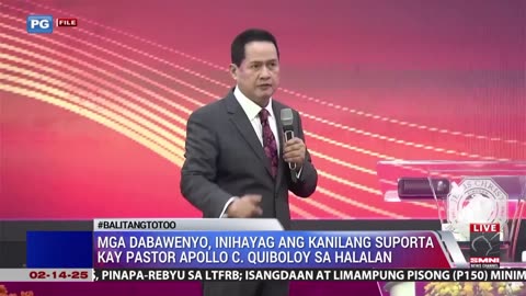 Mga Dabawenyo, inihayag ang kanilang suporta kay Pastor Apollo C. Quiboloy sa halalan