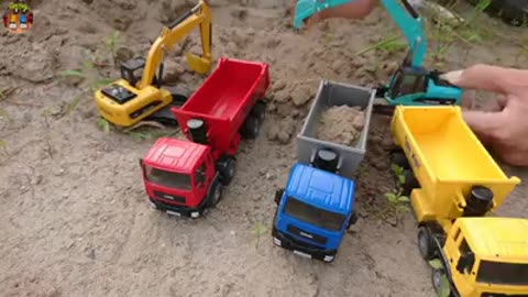 Car Toys For Kids | Construction Vehicles Toys sand transport | toys toys