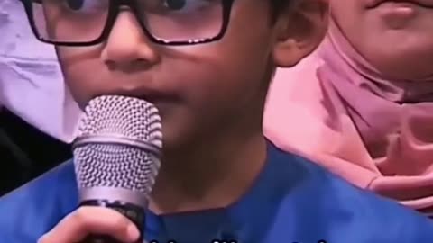 A 6 year old boy who wanted to be like Mufti Menk a Islamic Speaker.