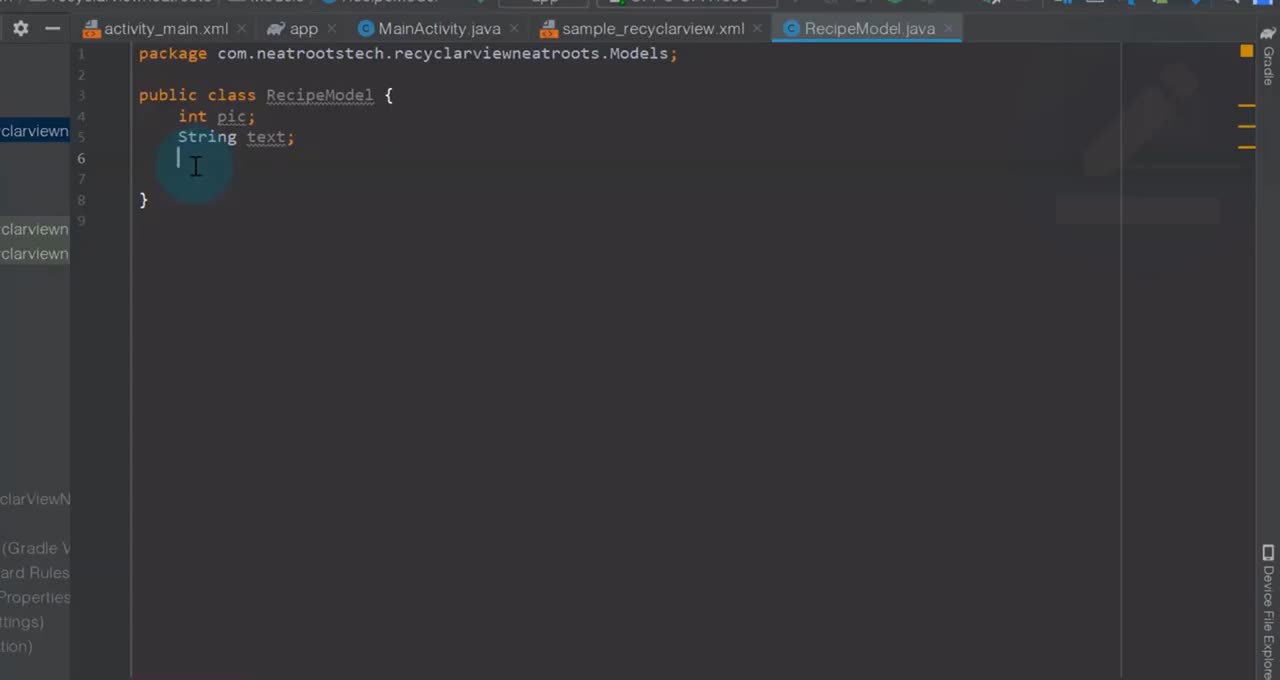 31 Model Class in RecyclerView - POJO Class - RecyclerView in Android _5