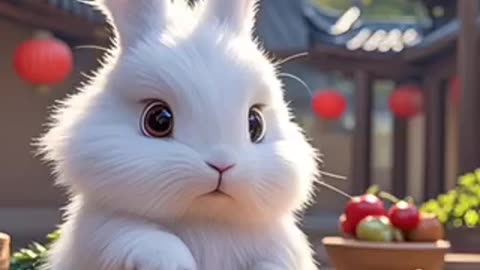 Cat with rabbit ❤️