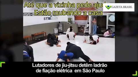 Lutadores de jiu-jitsu detêm ladrão de fiação elétrica em São Paulo