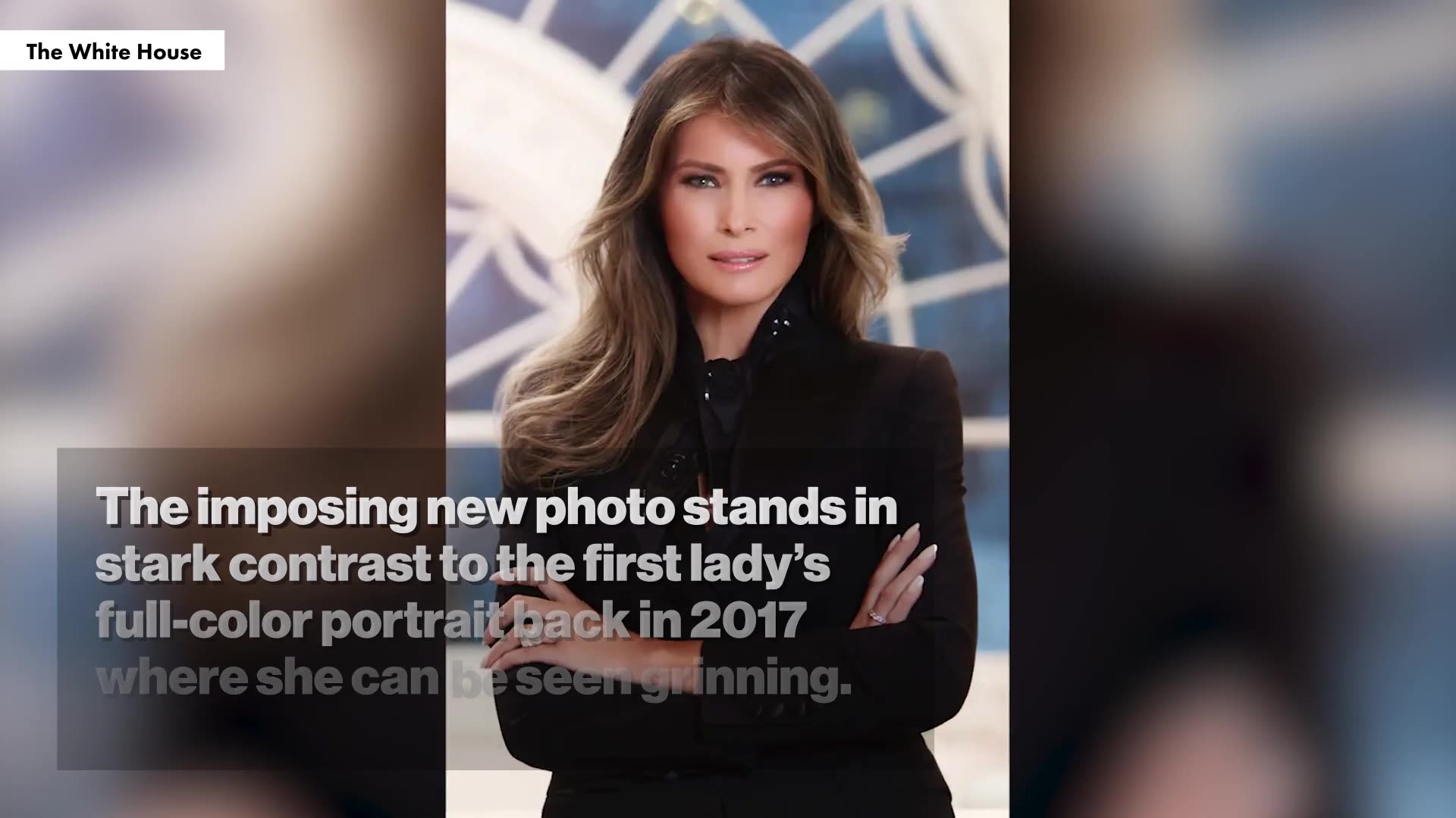 White House unveils first lady Melania Trump's official portrait