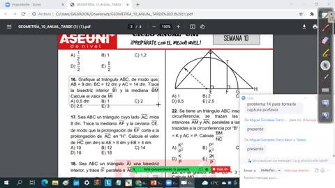 ASEUNI ANUAL 2021 | Semana 10 | Geometría