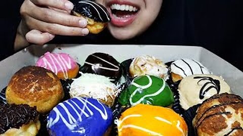 ASMR MUKBANG - 12 FLAVOR DONUTS