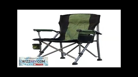 Outdoor large fishing chair with cup holder side bag leisure portable camping Review