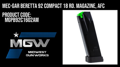 Mec-Gar Beretta 92 Compact 18 Rd. Magazine, AFC - MGPB92C1602AM