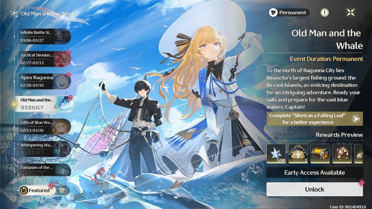 Old Man and the Whale Event - Wuthering Waves (WuWa) - Version 2.1 - PART 1