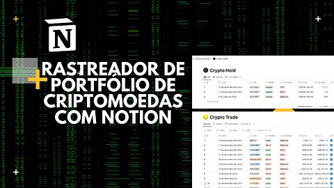 RASTREADOR DE PORTIFÓLIO DE CRIPTOMOEDAS NO NOTION