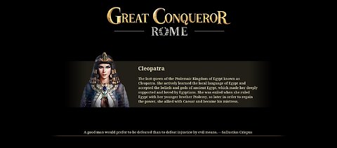 Great Conqueror Rome Chapter 12: The End of the Republic: Rome-Anthony Decisive Battle pt.1