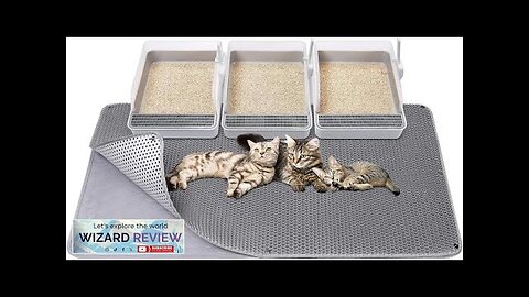 Fostanfly Cat Litter Mat Extra Large XL 45"x 27" Cat Litter Review