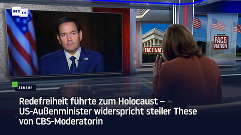 Redefreiheit führte zum Holocaust – US-Außenminister widerspricht steiler These von CBS-Moderatorin