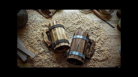 I Made two Wooden Beer Mugs -Epic Medieval Tankard