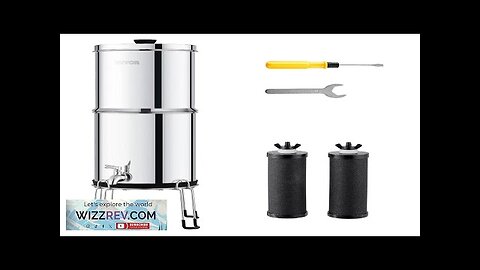 VEVOR 2.25G Gravity-fed Water Filter Countertop System Stainless Steel 2 Filters Review