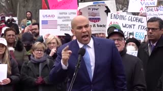 Cory Booker gone Crazy over USAID Bust like when he & Kamala pushed Anti-Lynching bill after Jussie Smollett faked Maga put a rope around his neck.